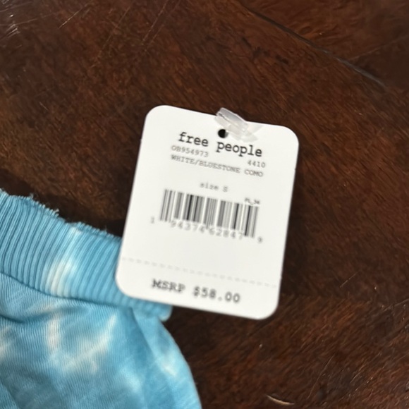 Free People Love Tank Tie Dye White/Bluestone Combo - Picture 3 of 5